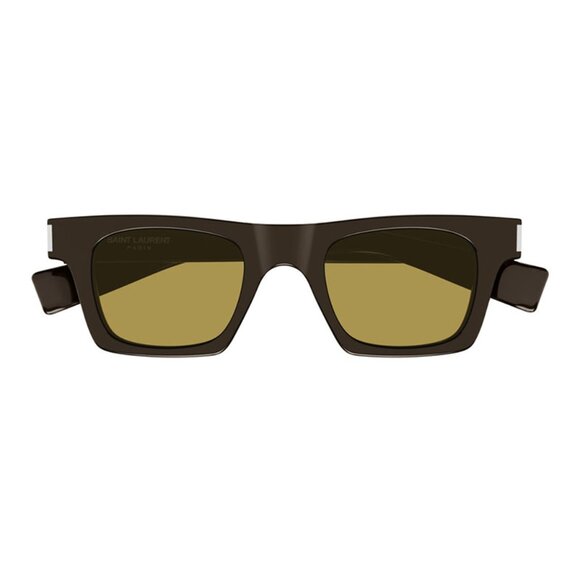 NEW SAINT LAURENT SQUARE SUNGLASSES SL719 004 SAINT LAURENT SL 719 004 BROWN - Picture 2 of 3